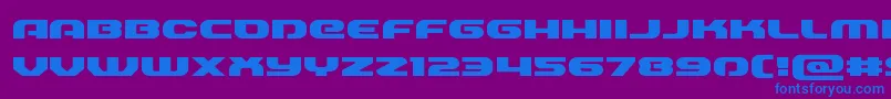 Annapolisexpand-fontti – siniset fontit violetilla taustalla