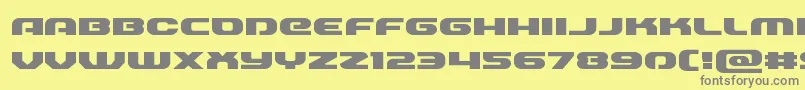 Annapolisexpand-fontti – harmaat kirjasimet keltaisella taustalla