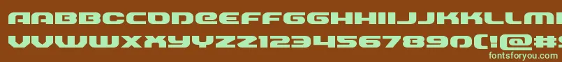 Annapolisexpand-fontti – vihreät fontit ruskealla taustalla