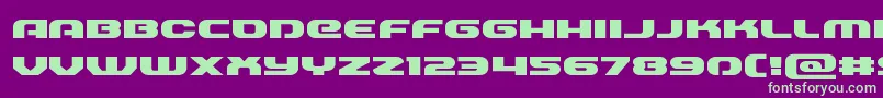 Шрифт Annapolisexpand – зелёные шрифты на фиолетовом фоне