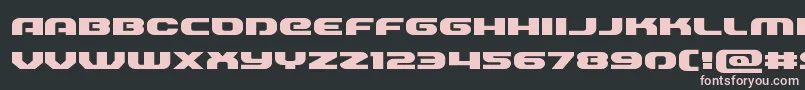 Annapolisexpand-fontti – vaaleanpunaiset fontit mustalla taustalla