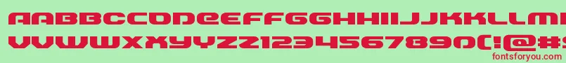 Annapolisexpand-fontti – punaiset fontit vihreällä taustalla