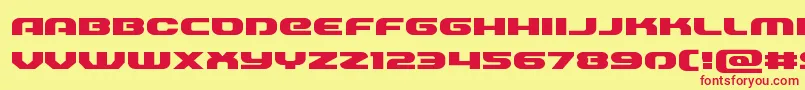 Annapolisexpand-fontti – punaiset fontit keltaisella taustalla