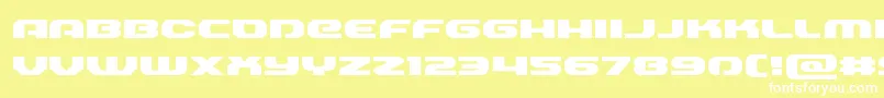 Annapolisexpand-fontti – valkoiset fontit keltaisella taustalla