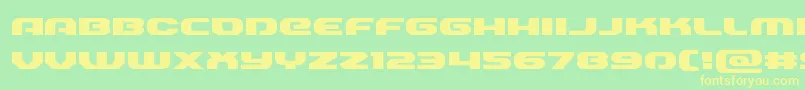 Annapolisexpand-fontti – keltaiset fontit vihreällä taustalla
