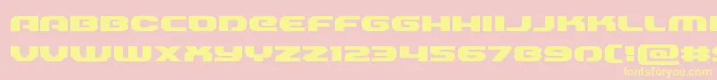 Annapolisexpand-fontti – keltaiset fontit vaaleanpunaisella taustalla