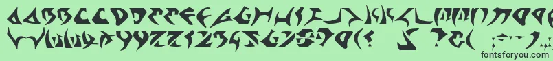 Kahless Font – Black Fonts on Green Background