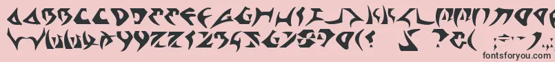 フォントKahless – ピンクの背景に黒い文字