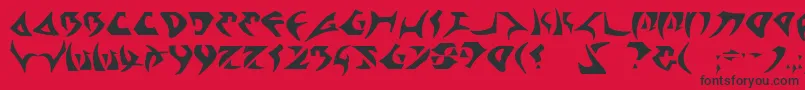フォントKahless – 赤い背景に黒い文字