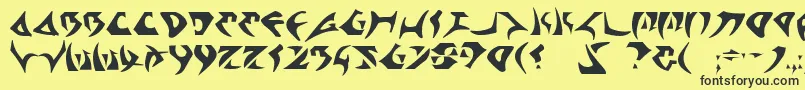 Kahless Font – Black Fonts on Yellow Background