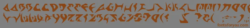 Kahless Font – Brown Fonts on Gray Background