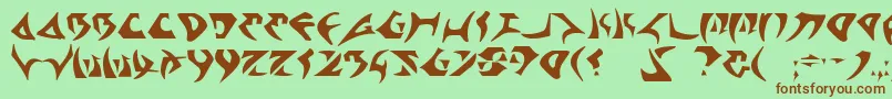 Kahless Font – Brown Fonts on Green Background