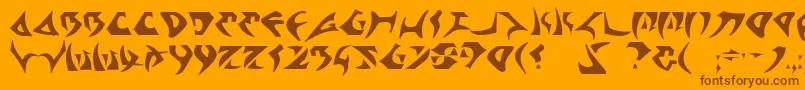 Kahless Font – Brown Fonts on Orange Background