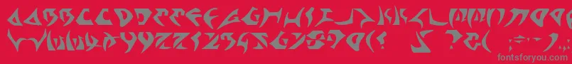fuente Kahless – Fuentes Grises Sobre Fondo Rojo