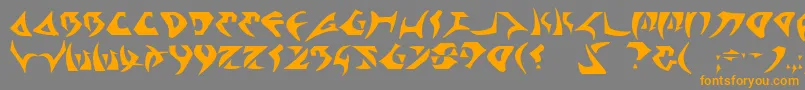 Kahless Font – Orange Fonts on Gray Background