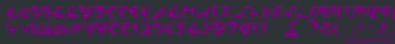 Kahless Font – Purple Fonts on Black Background