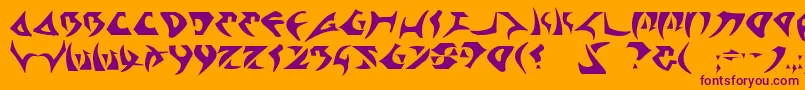 Kahless Font – Purple Fonts on Orange Background