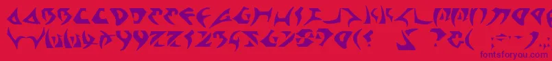 Kahless Font – Purple Fonts on Red Background