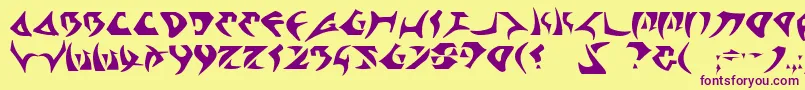 Kahless Font – Purple Fonts on Yellow Background
