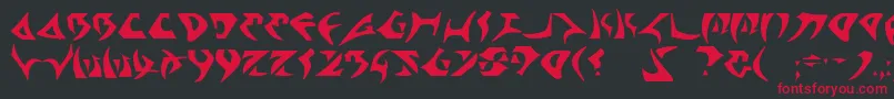 Fonte Kahless – fontes vermelhas em um fundo preto