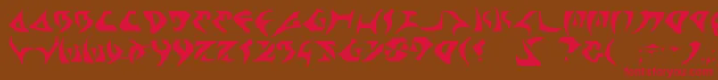 Kahless Font – Red Fonts on Brown Background