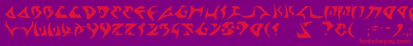 Kahless Font – Red Fonts on Purple Background