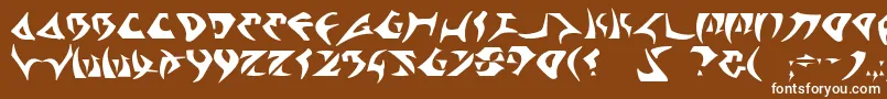 Kahless Font – White Fonts on Brown Background