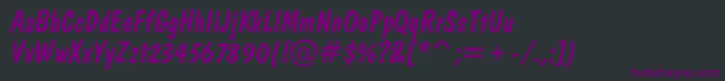 Шрифт DominoItalic – фиолетовые шрифты на чёрном фоне