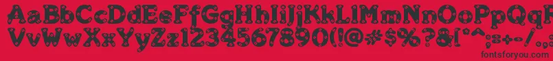 MerkinSkroo Font – Black Fonts on Red Background