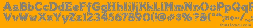 MerkinSkroo Font – Gray Fonts on Orange Background