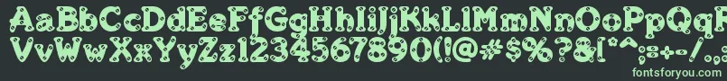 MerkinSkroo Font – Green Fonts on Black Background