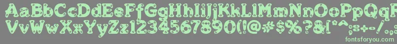 MerkinSkroo Font – Green Fonts on Gray Background