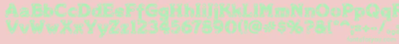 MerkinSkroo Font – Green Fonts on Pink Background