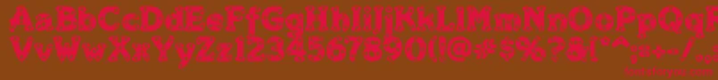 MerkinSkroo Font – Red Fonts on Brown Background