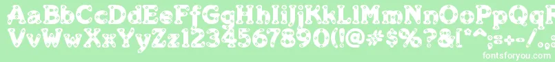 MerkinSkroo Font – White Fonts on Green Background