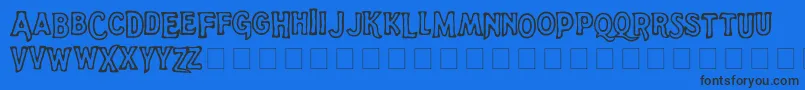QuixoticAnke Font – Black Fonts on Blue Background