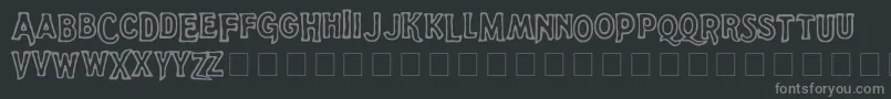 Шрифт QuixoticAnke – серые шрифты на чёрном фоне