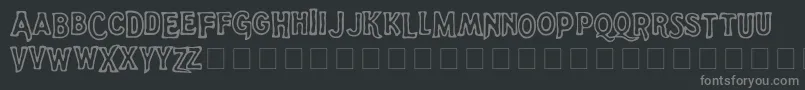 フォントQuixoticAnke – 黒い背景に灰色の文字