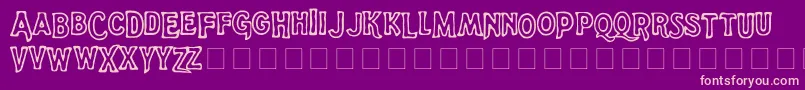 QuixoticAnke Font – Pink Fonts on Purple Background