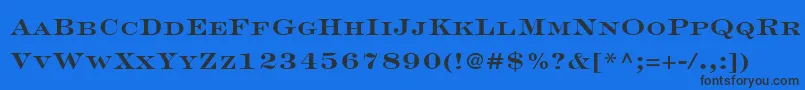 EngraversLhBoldFace Font – Black Fonts on Blue Background