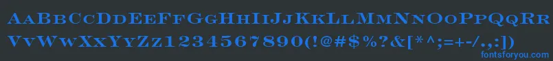 EngraversLhBoldFace Font – Blue Fonts on Black Background