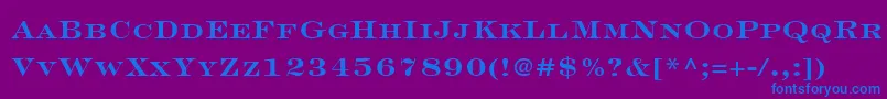 EngraversLhBoldFace Font – Blue Fonts on Purple Background