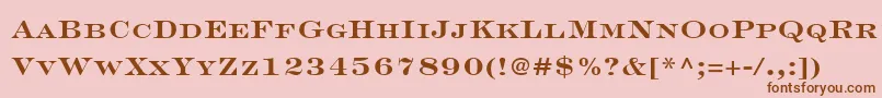 EngraversLhBoldFace Font – Brown Fonts on Pink Background