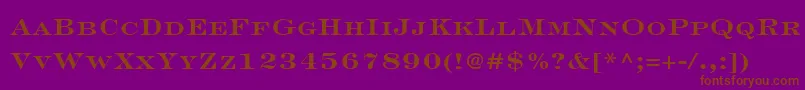 EngraversLhBoldFace Font – Brown Fonts on Purple Background