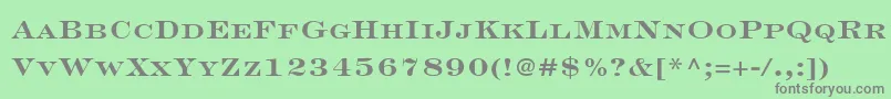 EngraversLhBoldFace Font – Gray Fonts on Green Background