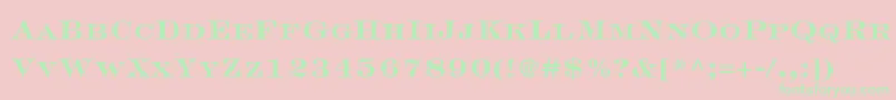 EngraversLhBoldFace Font – Green Fonts on Pink Background