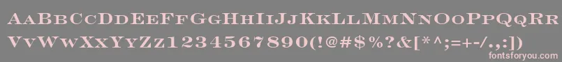 EngraversLhBoldFace Font – Pink Fonts on Gray Background