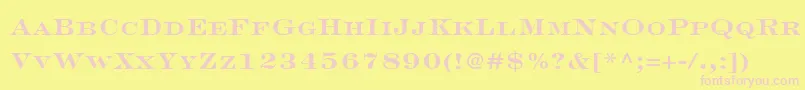 EngraversLhBoldFace Font – Pink Fonts on Yellow Background
