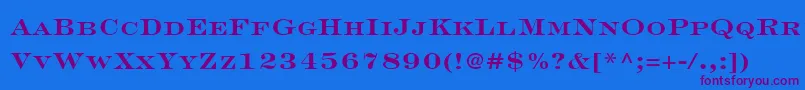 EngraversLhBoldFace Font – Purple Fonts on Blue Background