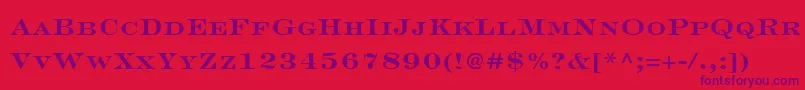 EngraversLhBoldFace Font – Purple Fonts on Red Background